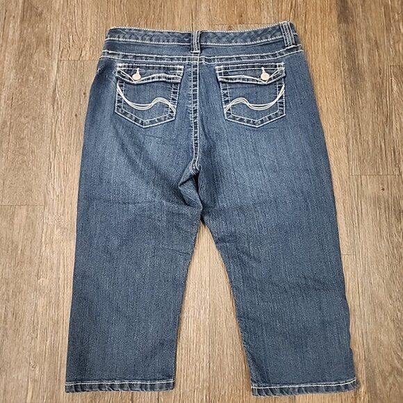 Lee Slender Secret Womens Blue Jeans Size 12 Petite Lower On Waist - Picture 2 of 5